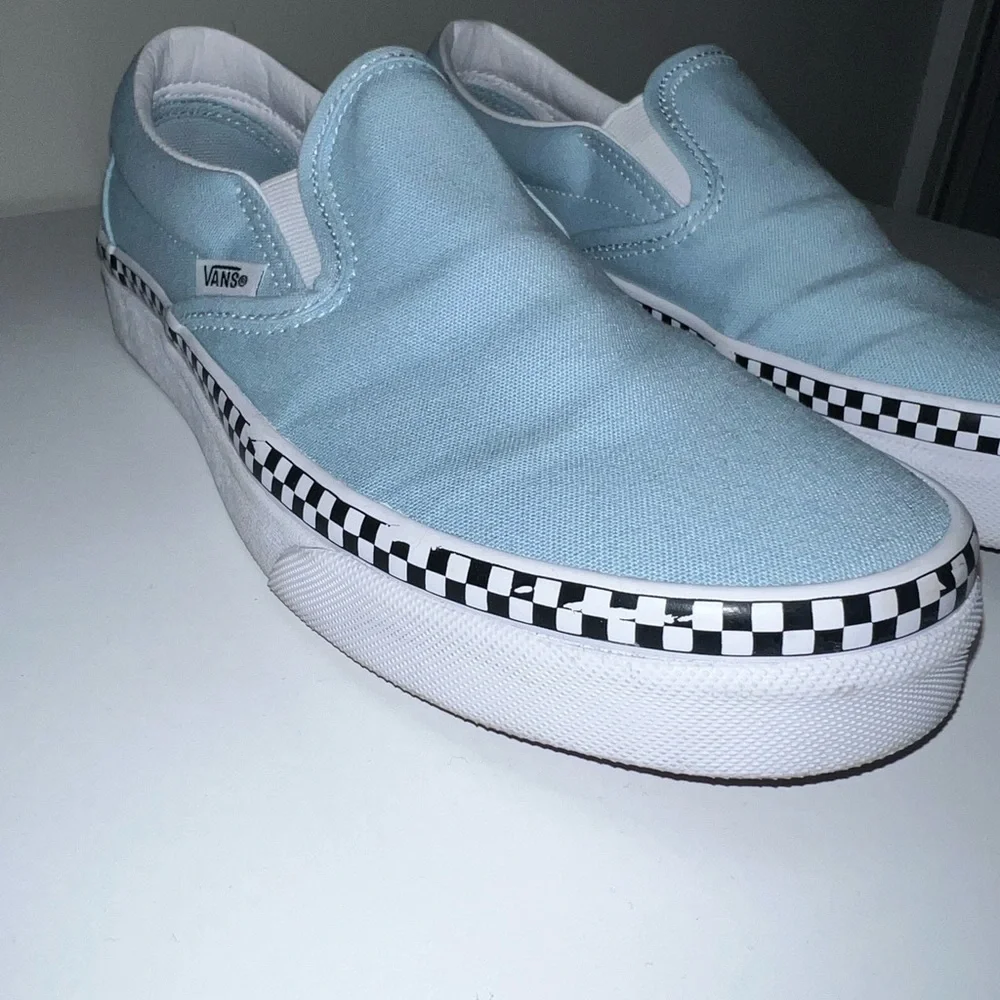 Vans Light Blue Slip-On Sneakers - Picture 2 of 5